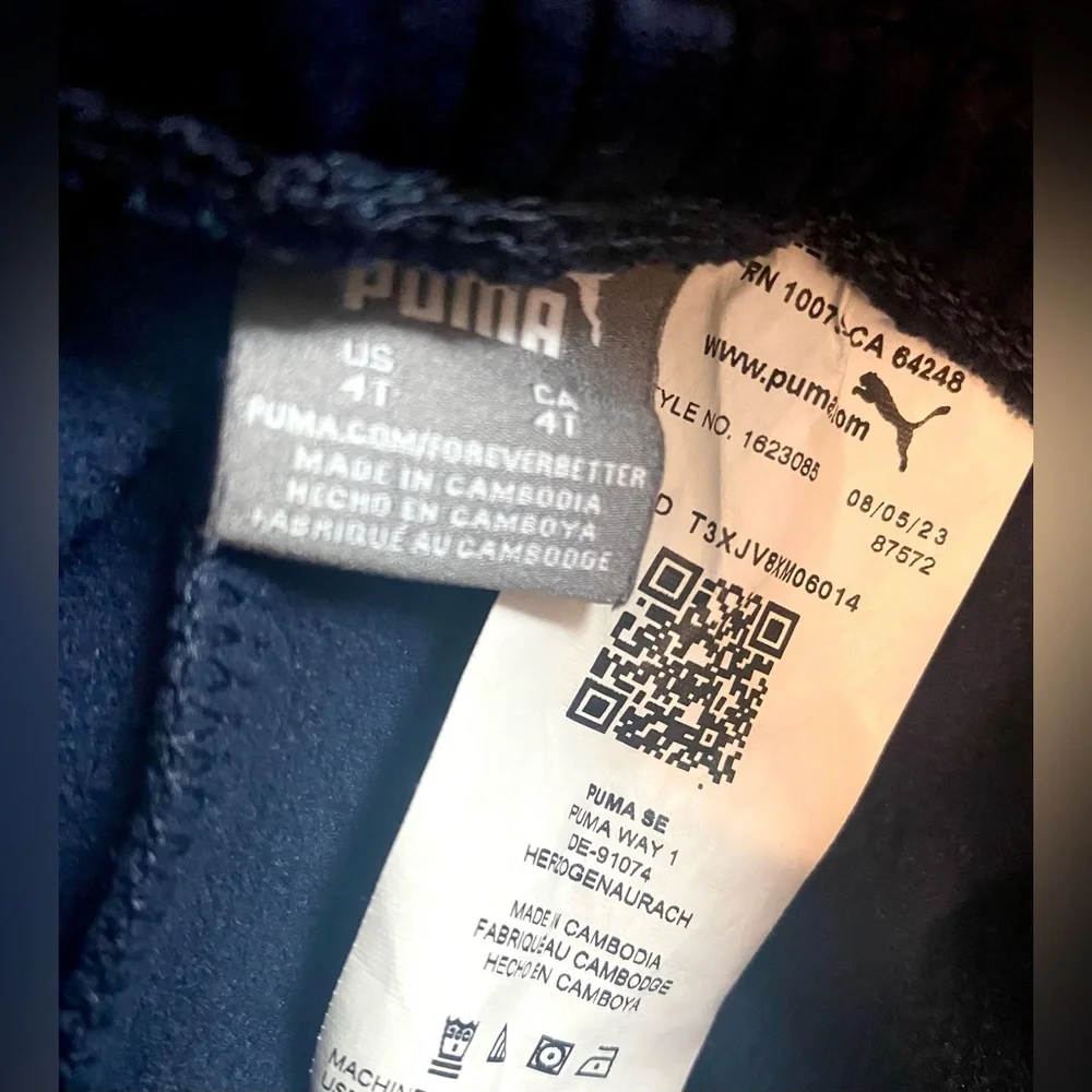 4T BOY PUMA TRACKSUIT FULL ZIP UP HOODIE TEE AND SWEATPANTS 3 PIECE MATCHING SET - Picture 12 of 13